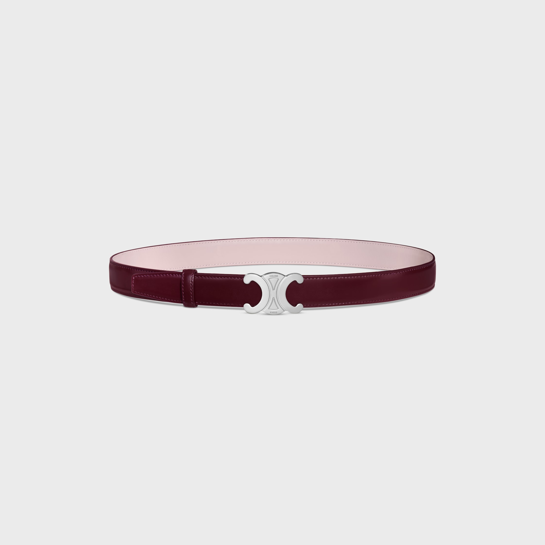 TRIOMPHE BUCKLE & REVERSIBLE STRAP 25MM - DEEP BURGUNDY