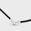 COLLAR KNOT DE PIEL DE BECERRO Y LATÓN CON ACABADO RODIADO - NEGRO / PLATEADO -  - 2 | CELINE