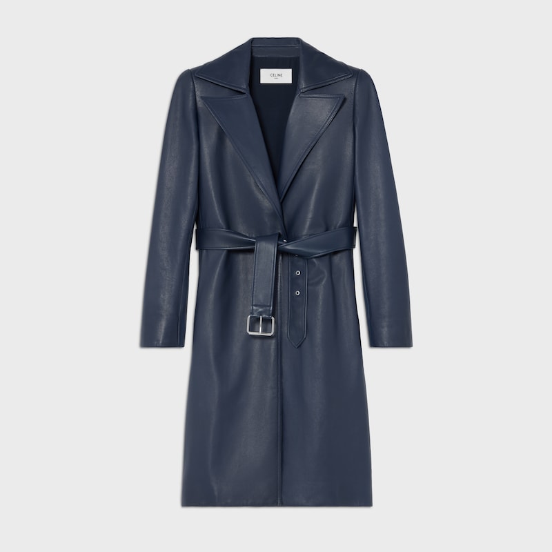 coat IN SOFT LAMBSKIN - POLICE BLUE -  - 1 | CELINE