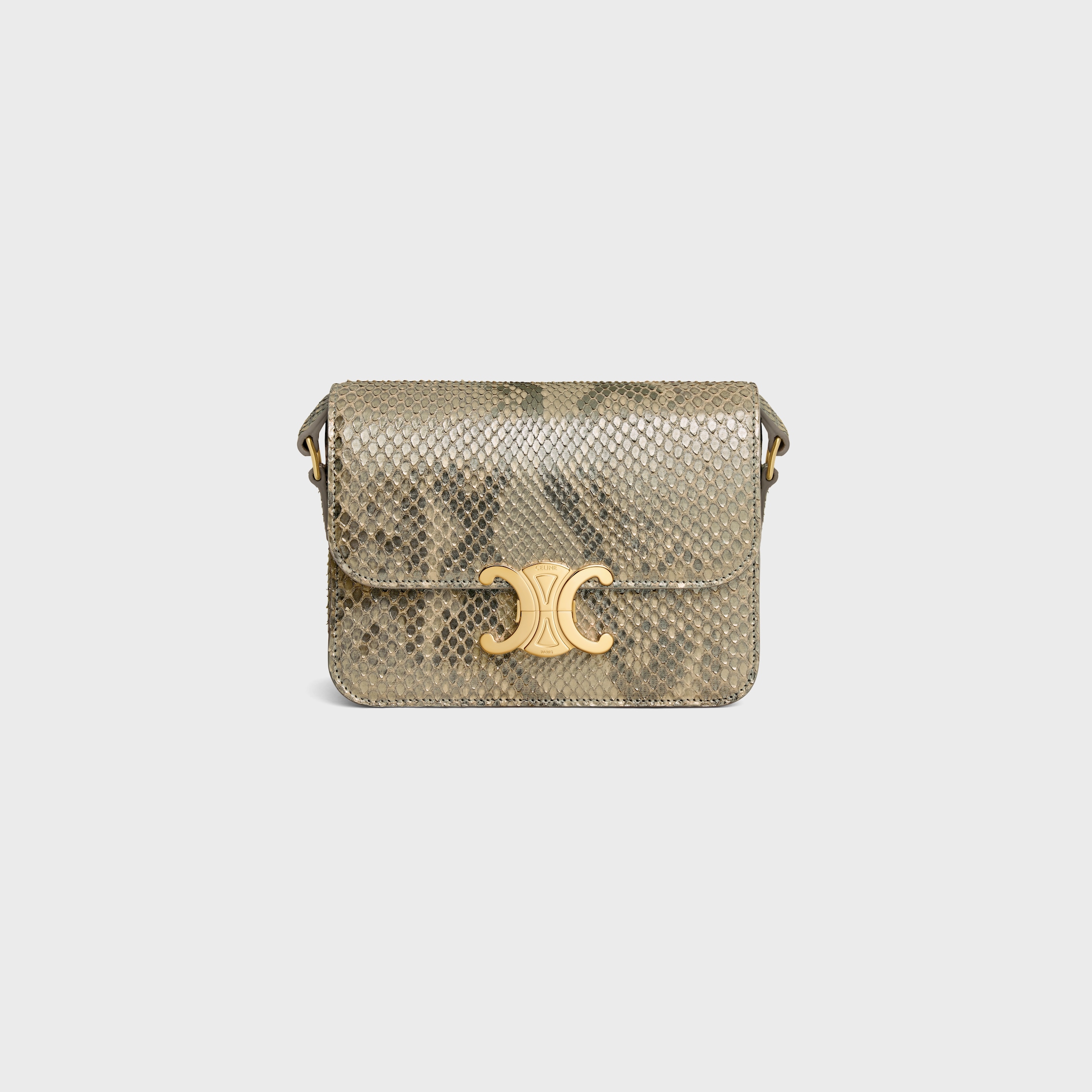 TEEN TRIOMPHE BAG IN pearly python - NATURAL | CELINE