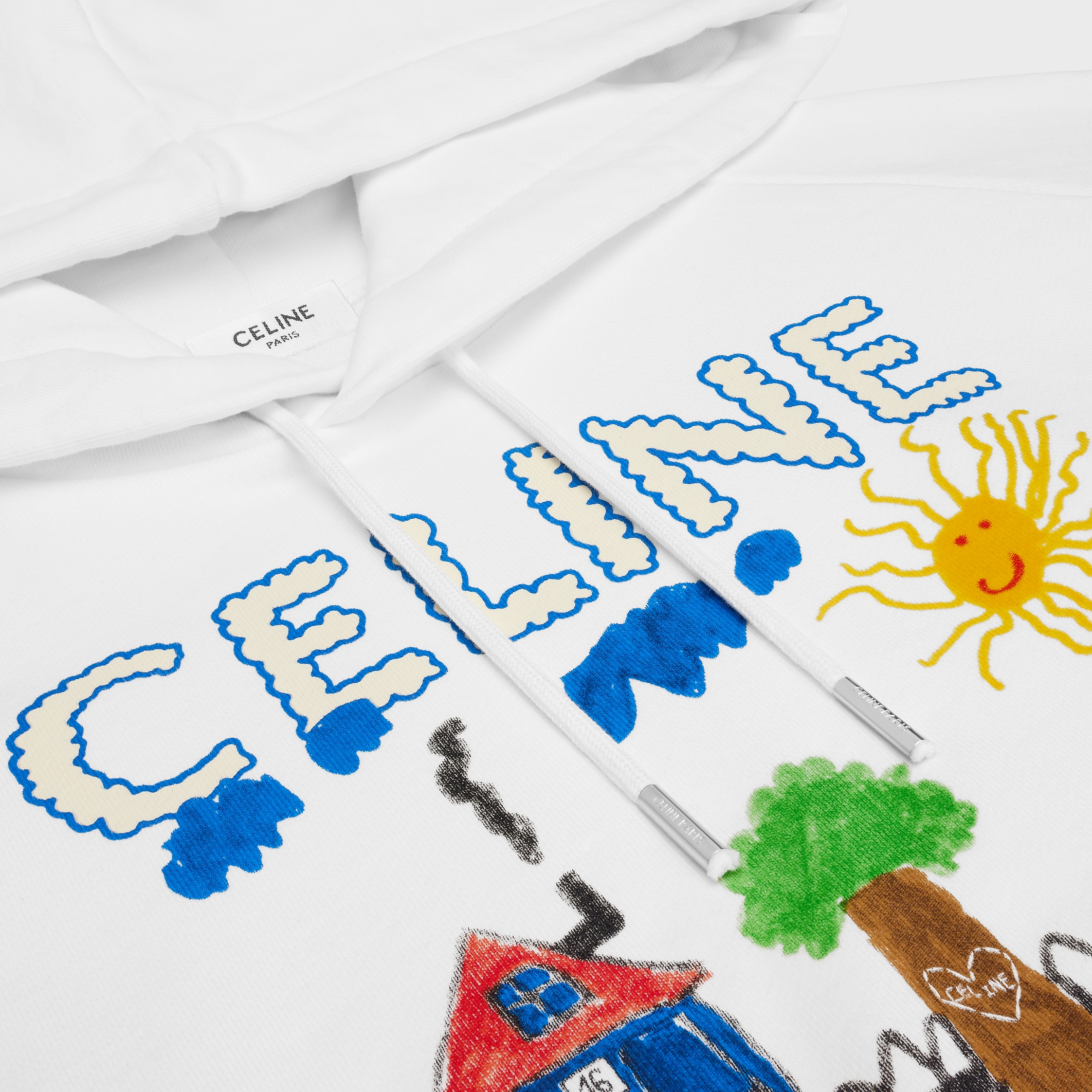 CELINE | ARTIST PRINT HOODIE IN FLEECE ルーズ フーディ CELINE ARTIST PRINT HOODIE IN FLEECE | REVERSIBLE