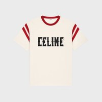 CELINE 루즈 티셔츠 - 코튼 저지 - WASHED WHITE/CARMIN/BLACK -  - 1 | CELINE