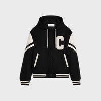 Jackson Teddy質感羊毛連帽外套 - 黑色 -  - 1 | CELINE