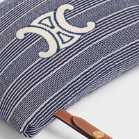 HAMMOCK IN WOOD AND JACQUARD TEXTILE - BLUE / BEIGE - HOME - 1 | CELINE