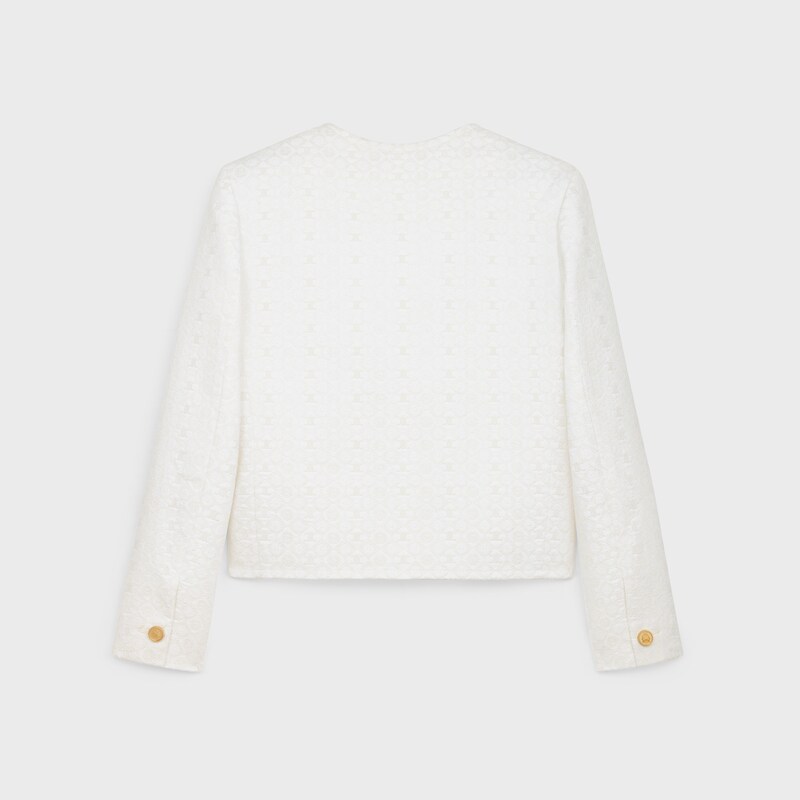chealsea jacket in quilted cotton - WHITE/IVORY -  - 1 | CELINE