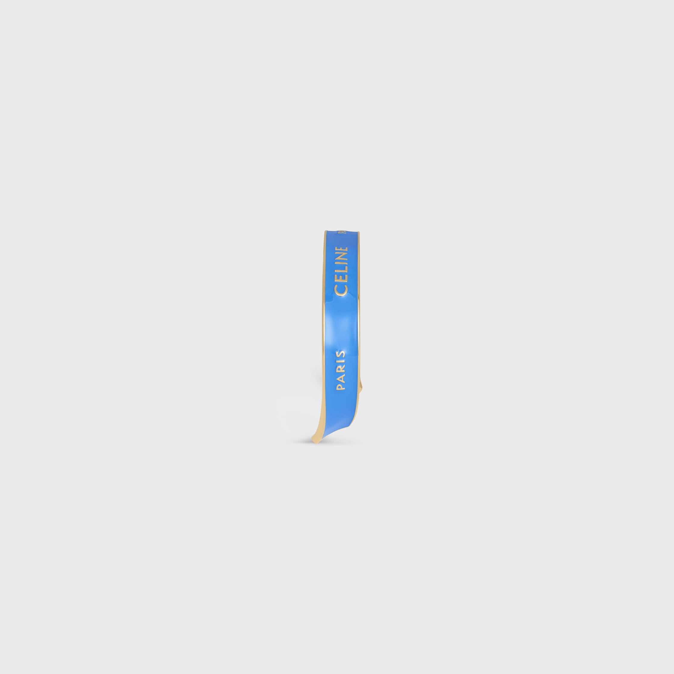 Celine Ribbon Small Cuff in Enamel and Brass with gold finish