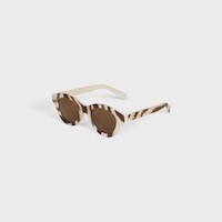 Triomphe Mini 01 sunglasses in Acetate - ZEBRA -  - 2 | CELINE