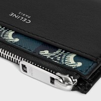 條紋標誌印花拉鍊卡片套 - 黑色/海軍藍 - 新品 - 1 | CELINE