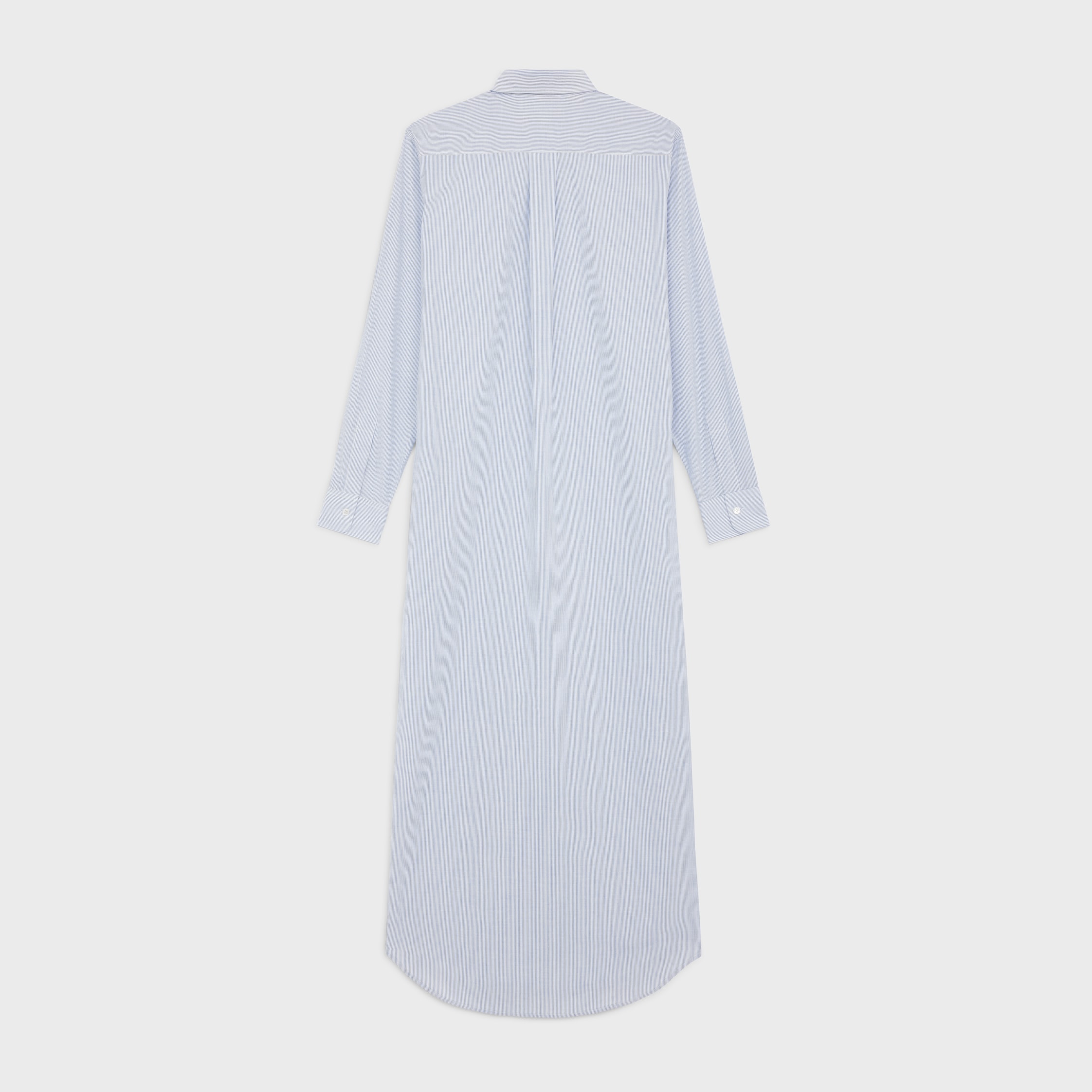 【関税込・国内発送】CELINE ストライプ ロングシャツドレス long shirt dress in striped cotton - CRAIE/BLEU | CELINE