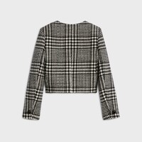 Verneuil jacket in wool tweed - IVOIRE/NOIR -  - 2 | CELINE