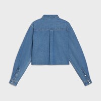CROPPED SHIRT IN UNION OCEAN WASH DENIM - UNION OCEAN WASH -  - 1 | CELINE