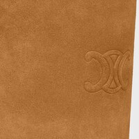 LES BOTTES CELINE TRIOMPHE HIGH BOOT IN SUEDE CALFSKIN - HAVANA -  - 1 | CELINE