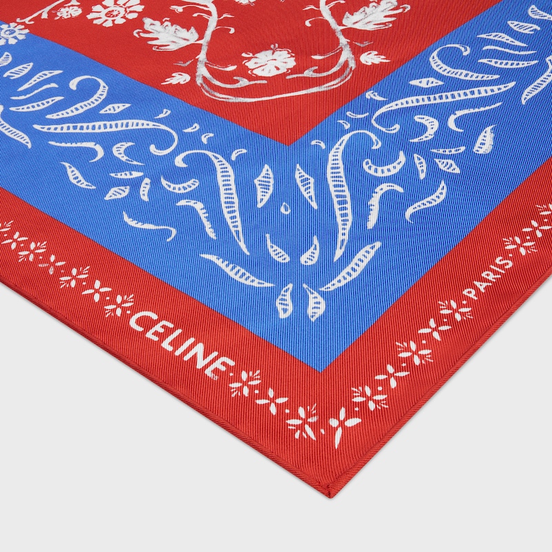 square IN silk twill - RED/BLUE/WHITE -  - 1 | CELINE