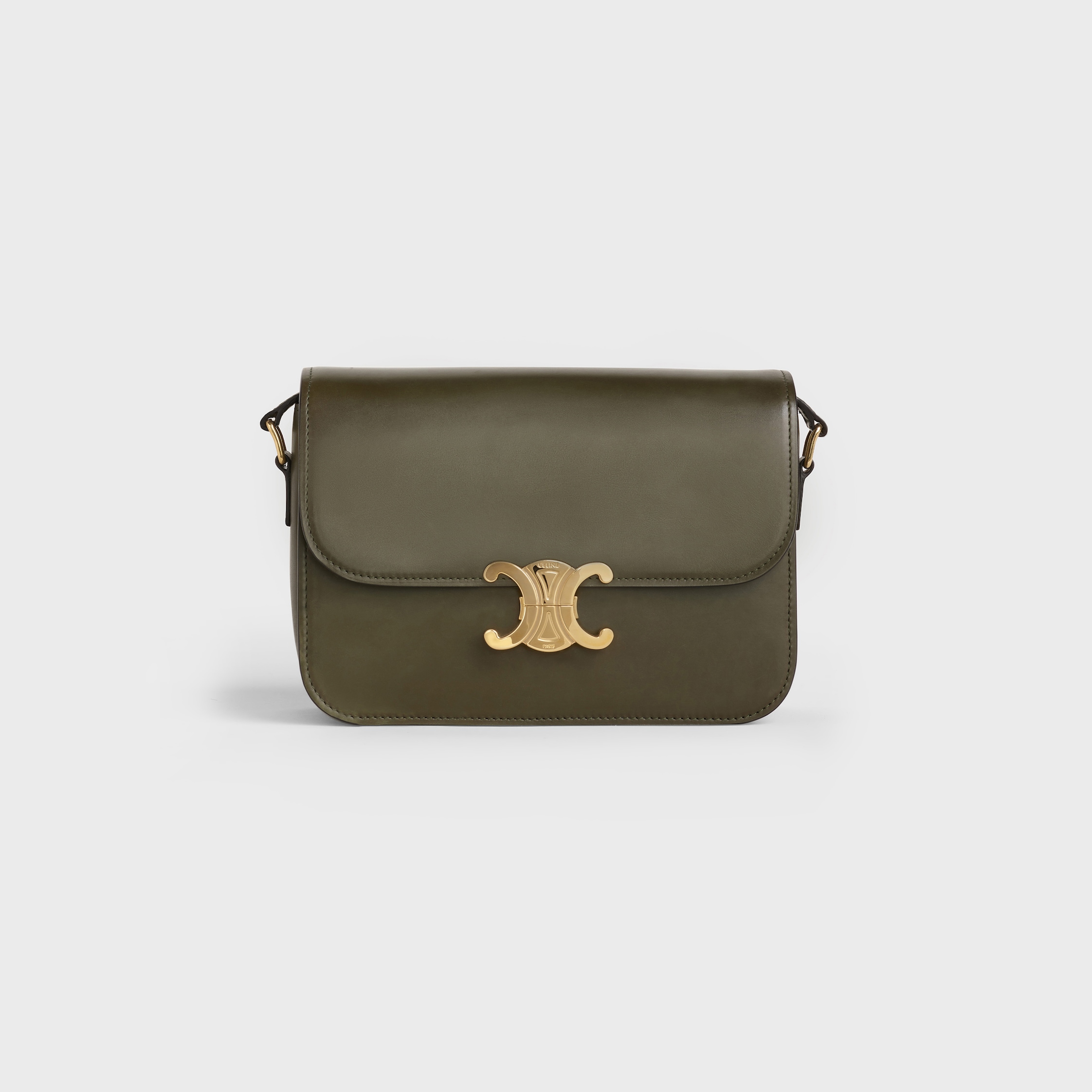 CLASSIQUE TRIOMPHE BAG IN NATURAL CALFSKIN - KHAKI | CELINE
