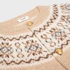 CÁRDIGAN DE LANA FAIR ISLE TRIOMPHE - CAMEL CLARO -  - 3 | CELINE