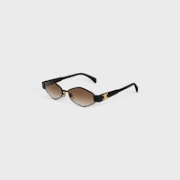 Triomphe Metal 02 sunglasses in Metal - Black / Gradient Brown -  - 2 | CELINE