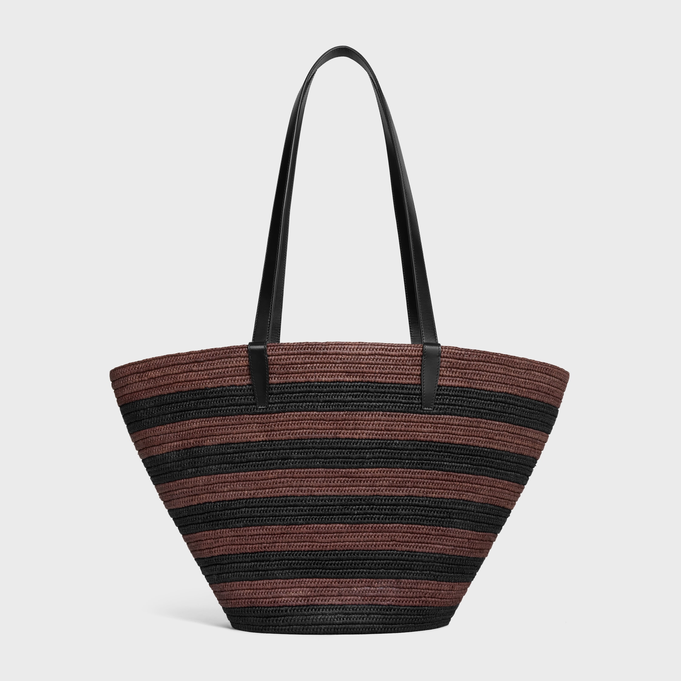 モダン♪◇COUFFIN CLASSIC PANIER バッグ◇CELINE Celine Striped Couffin Celine Classic Panier in Raffia
