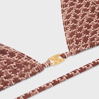 triomphe triangle top IN monogram matte jersey - ROSE WATER/PLUM -  - 2 | CELINE