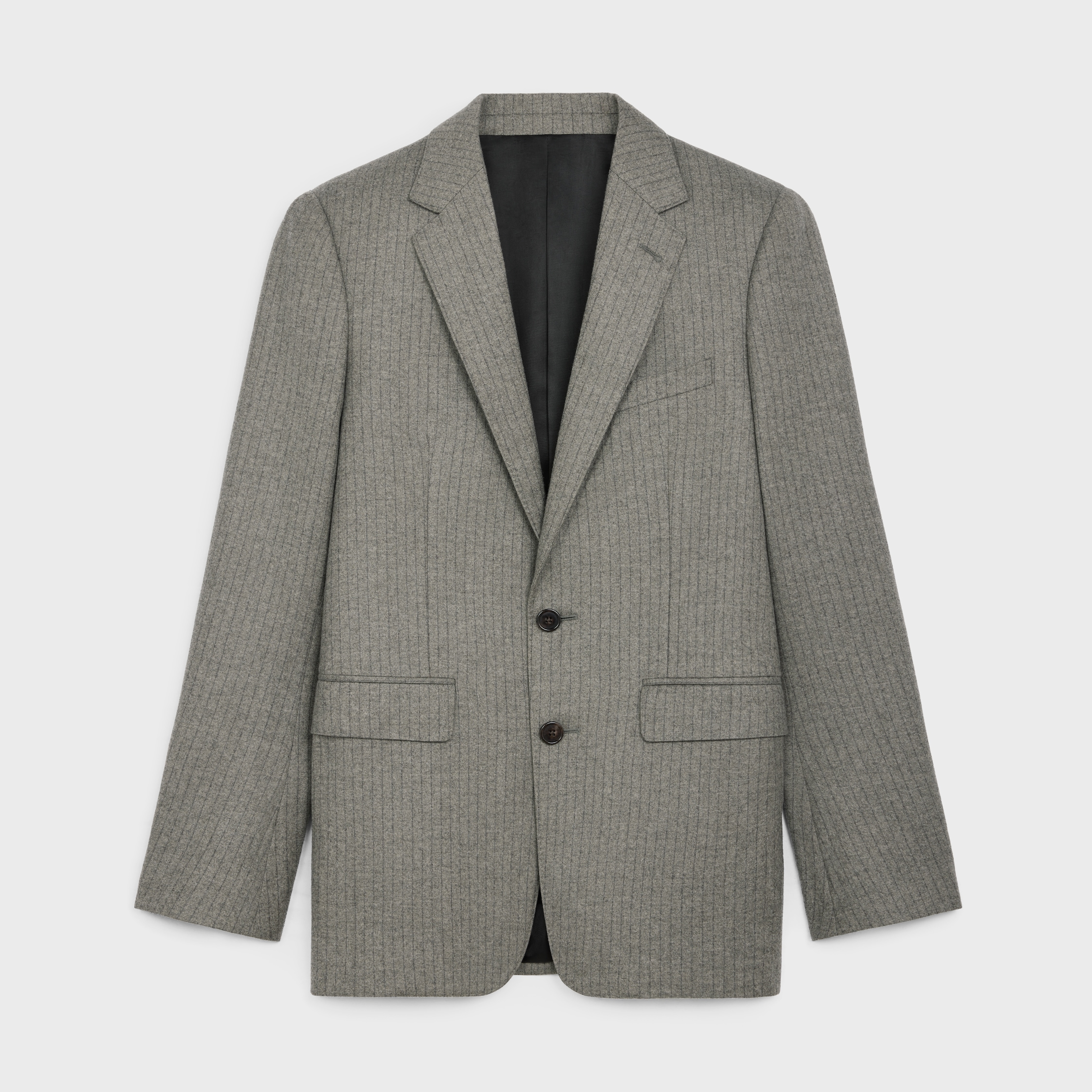 ジャケット・アウター WOOL FULLING FLANNEL STRIPE JACKET ANTHEM A / アンセムエー】BROKEN FLANNEL 2B JACKET - NAVY