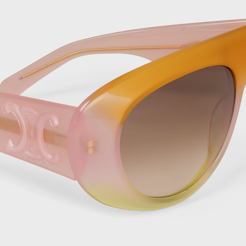 Triomphe Stamp 01 sunglasses in Acetate - Sunset -  - 1 | CELINE