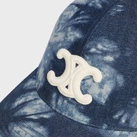 casquette baseball triomphe coton tie dye - FADED DENIM -  - 1 | CELINE