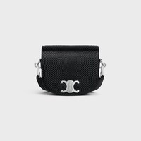 SMALL BESACE STRAP TRIOMPHE IN PYTHON - BLACK - BELT BAGS AND MINI BAGS - 1 | CELINE