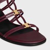 CELINE CLEMENCE MULTI TRIOMPHE SANDAL IN LAMBSKIN - Deep Burgundy -  - 4 | CELINE