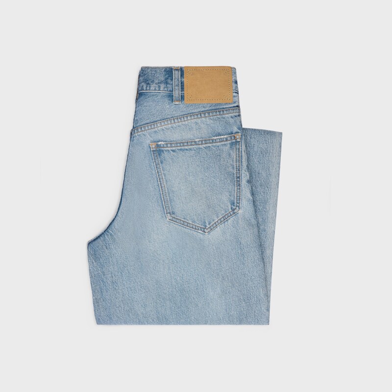 flared surf jeans in steel blue wash denim - STEEL BLUE WASH -  - 1 | CELINE