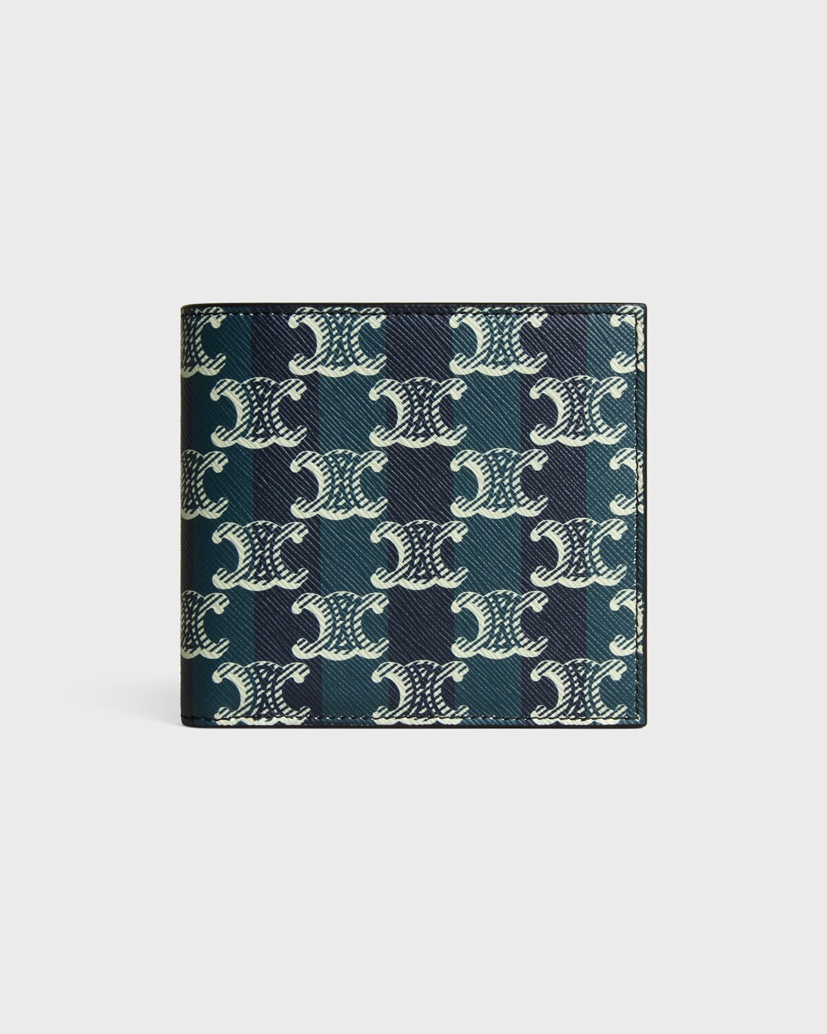 Bi-fold Wallet In Striped Triomphe Canvas And Calfskin — 10C872GUO.07TH