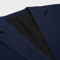 tailored jacket IN DIAGONAL WOOL - INK -  - 1 | CELINE
