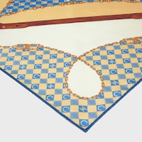 bandana IN silk twill - IVORY/BLUE/YELLOW -  - 2 | CELINE