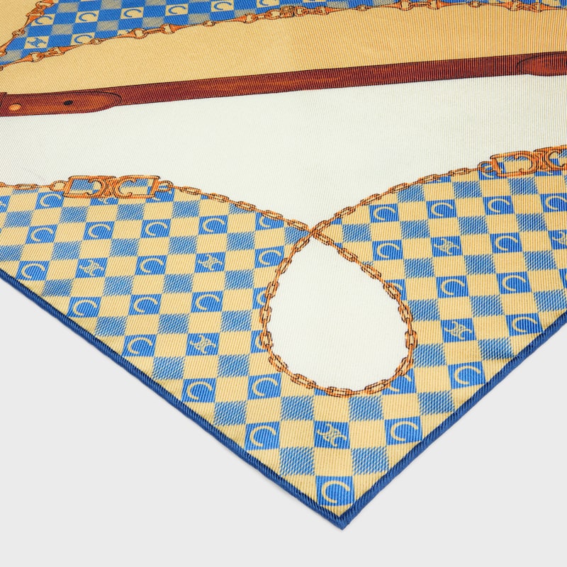 bandana twill soie - IVORY/BLUE/YELLOW -  - 1 | CELINE