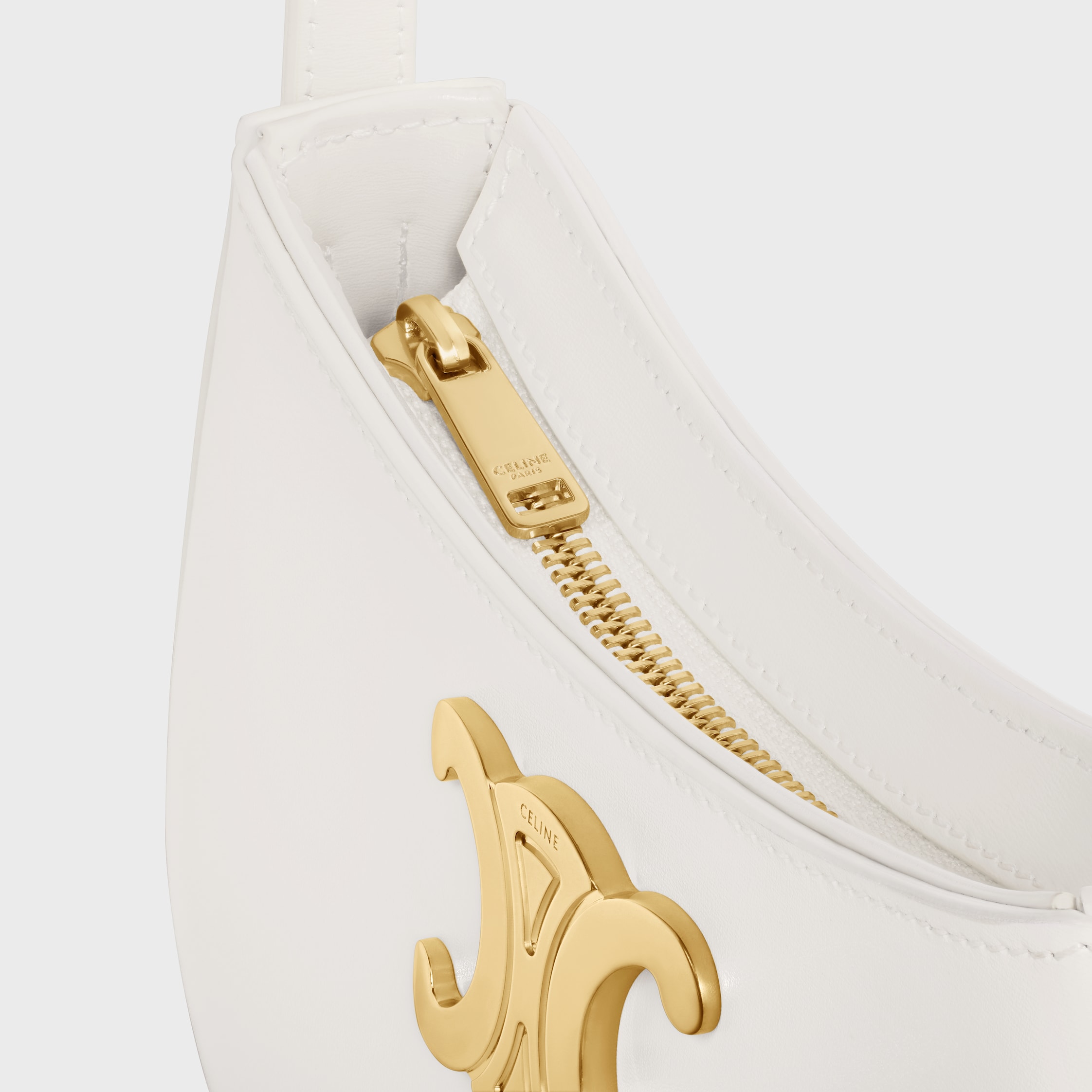 BORSA TILLY MEDIA IN PELLE DI VITELLO LUCIDA - | CELINE