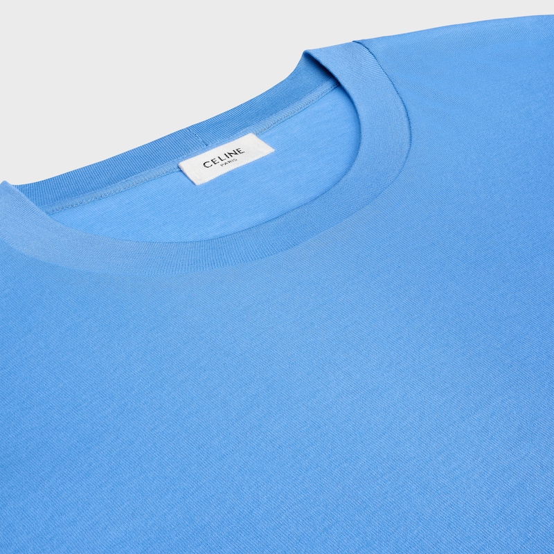 regular t-shirt IN FINE COTTON JERSEY - PEACOCK BLUE -  - 1 | CELINE