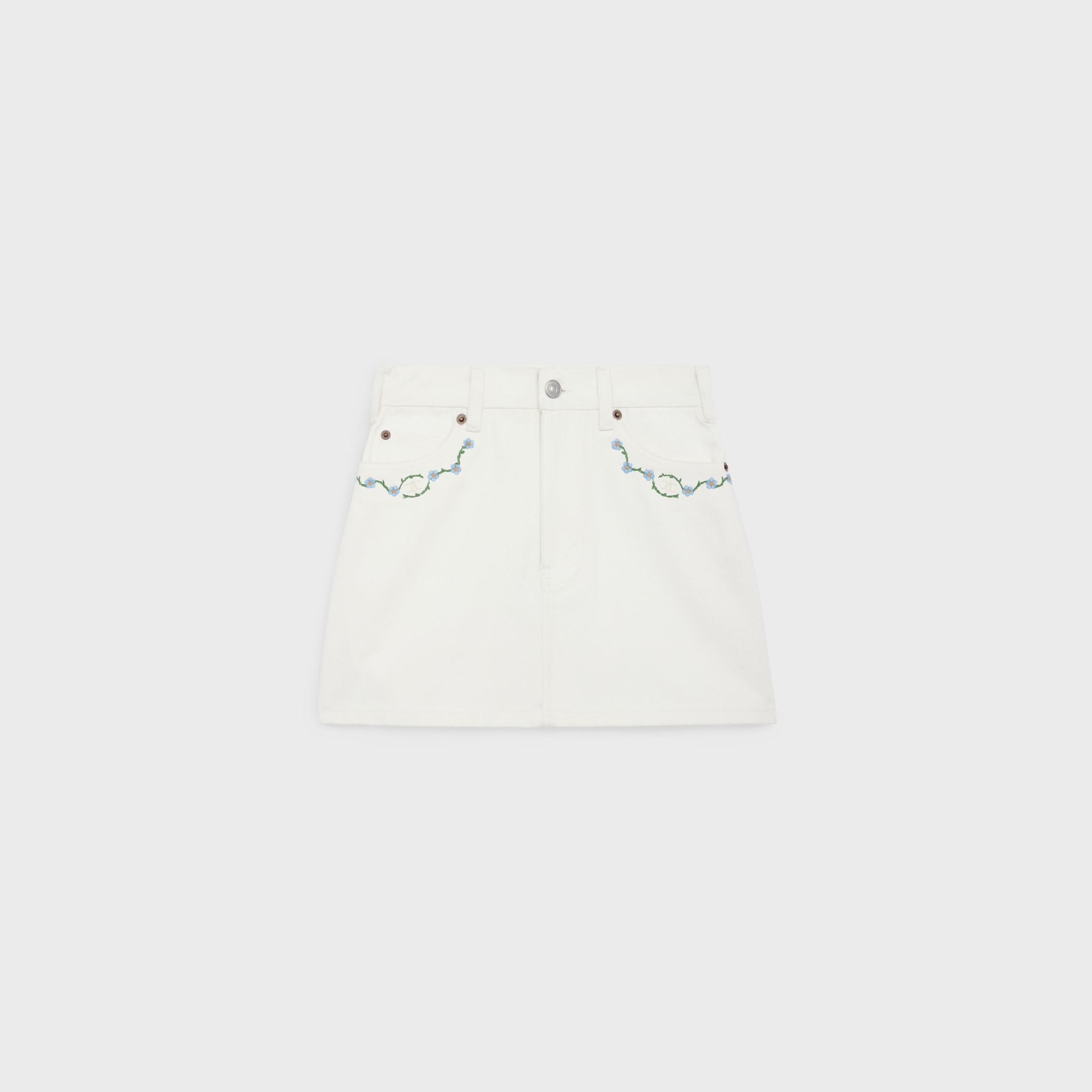 送料込み☆CELINE ミニスカート ローウォッシュ デニム DENIM MINI SKIRT CELINE(セリーヌ) - 海外通販のBUYMA