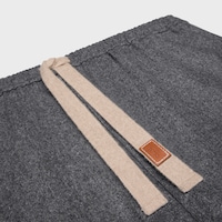 drawstring trousers IN CASHMERE FLANNEL - GRIS -  - 2 | CELINE