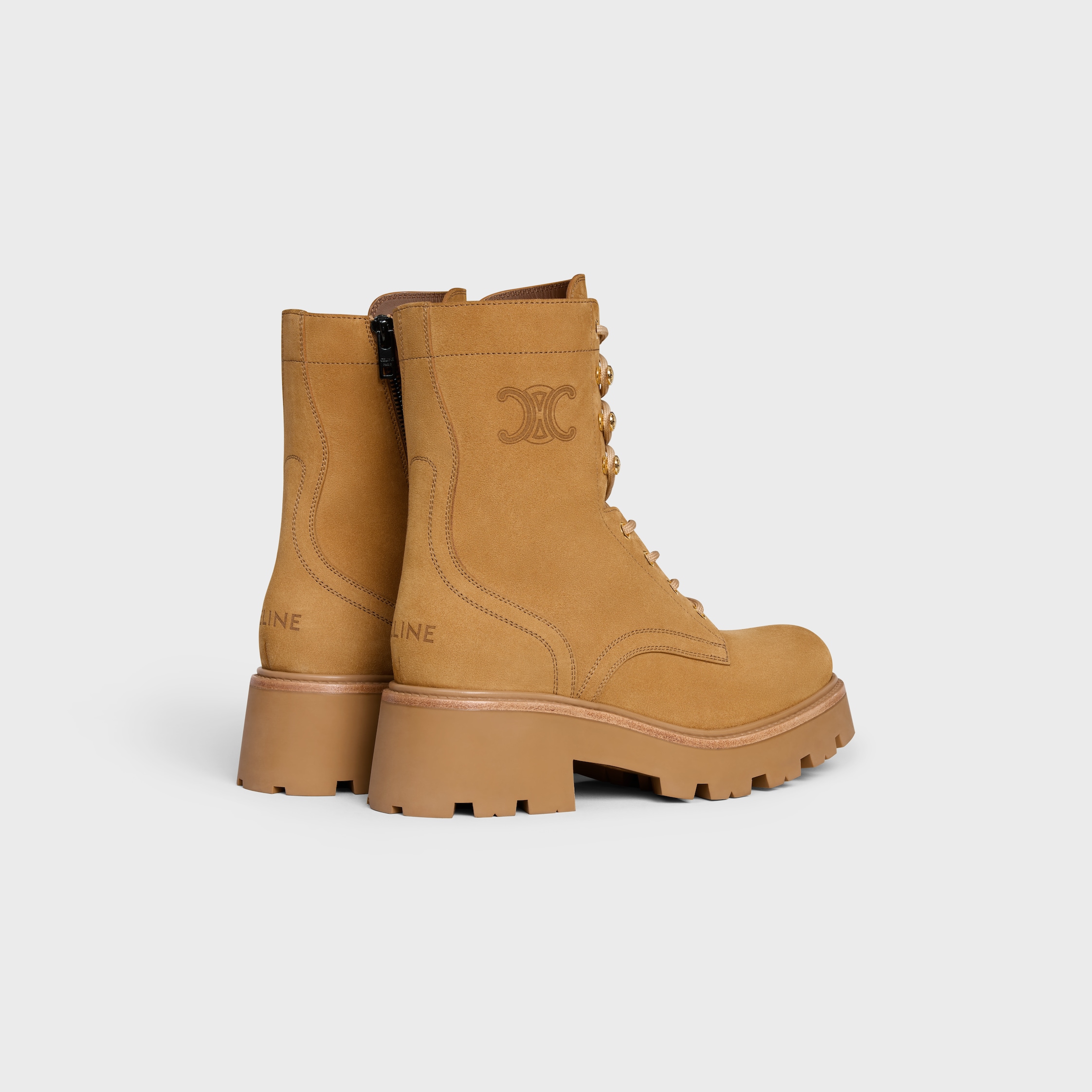 ブーツその他 CELINE TRIOMPHE RANGERS CHELSEA BOOT IN SUEDE CALFSKIN CELINE TRIOMPHE RANGERS ZIPPED BOOT in Calfskin - BLACK | CELINE