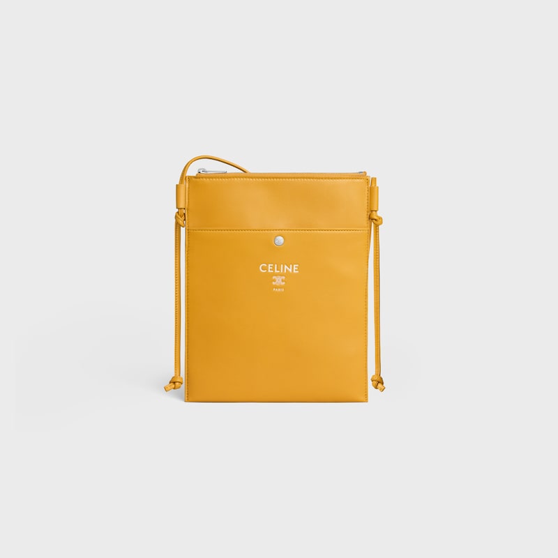 SHARP POUCH TAKE AWAY IN SMOOTH LAMBSKIN - MERIGOLD / WHITE - NEW - 1 | CELINE