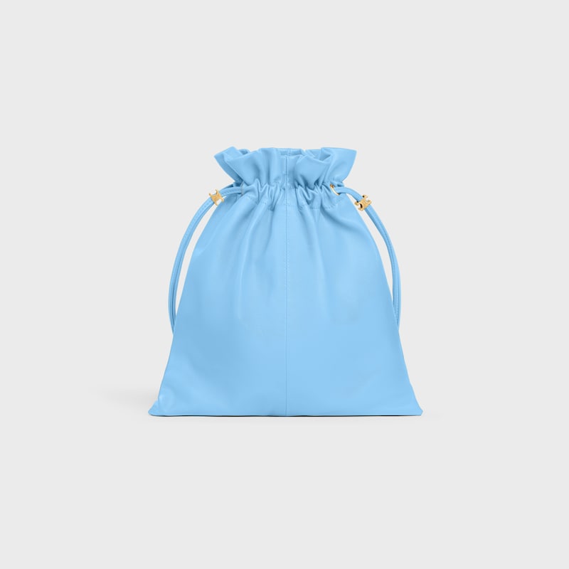KLEINER CRYSTAL BEUTEL AUS LAMMFELL - HIMMELBLAU - NEU - 1 | CELINE