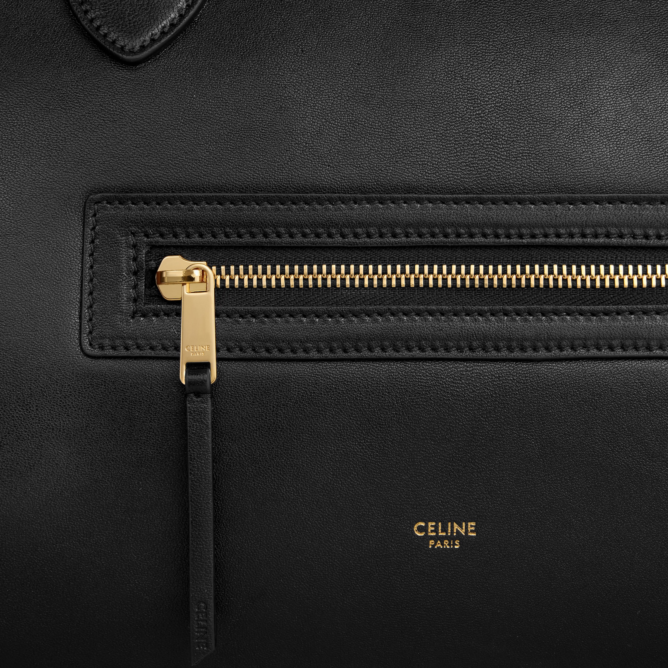 BIG LUGGAGE IN SUPPLE SHINY LAMBSKIN - BLACK | CELINE