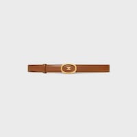 Medium 25MM Reversible Celine Alix Belt  IN TAURILLON - TAN / RICE -  - 2 | CELINE