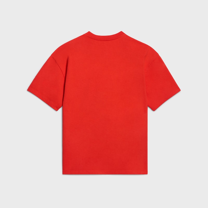 t-shirt IN cotton jersey - RED CYCLIST/ YELLOW -  - 1 | CELINE