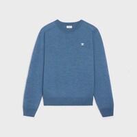 크루넥 스웨터 - 울 - 라이트 데님 -  - 1 | CELINE
