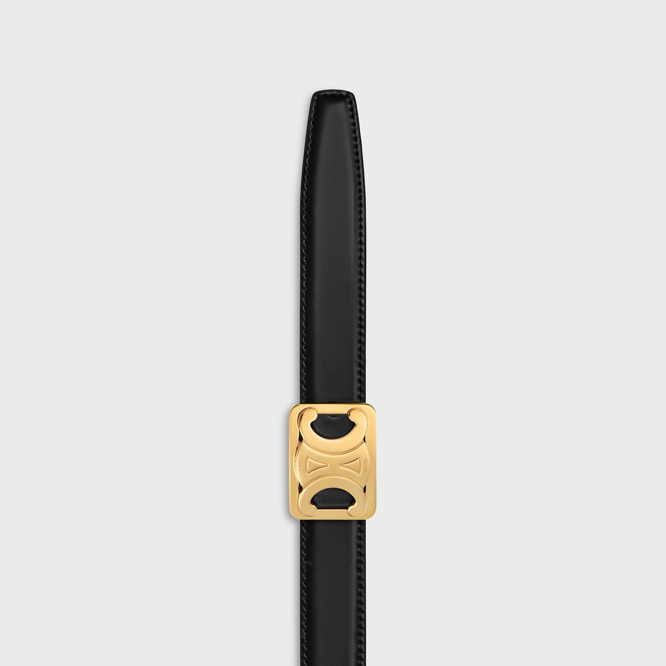 MEDIUM 25MM REVERSIBLE FRAMED TRIOMPHE BELT IN TAURILLON AND