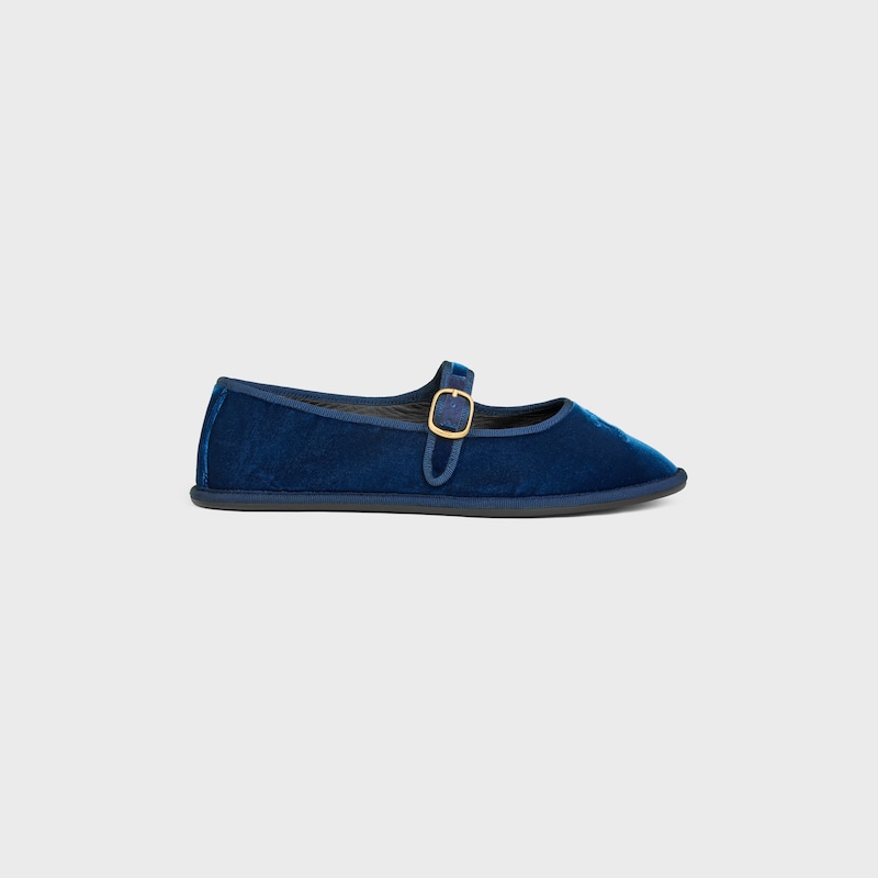 ÈVE TRIOMPHE BALLERINA IN VELVET - DEEP BLUE - - 1 | CELINE