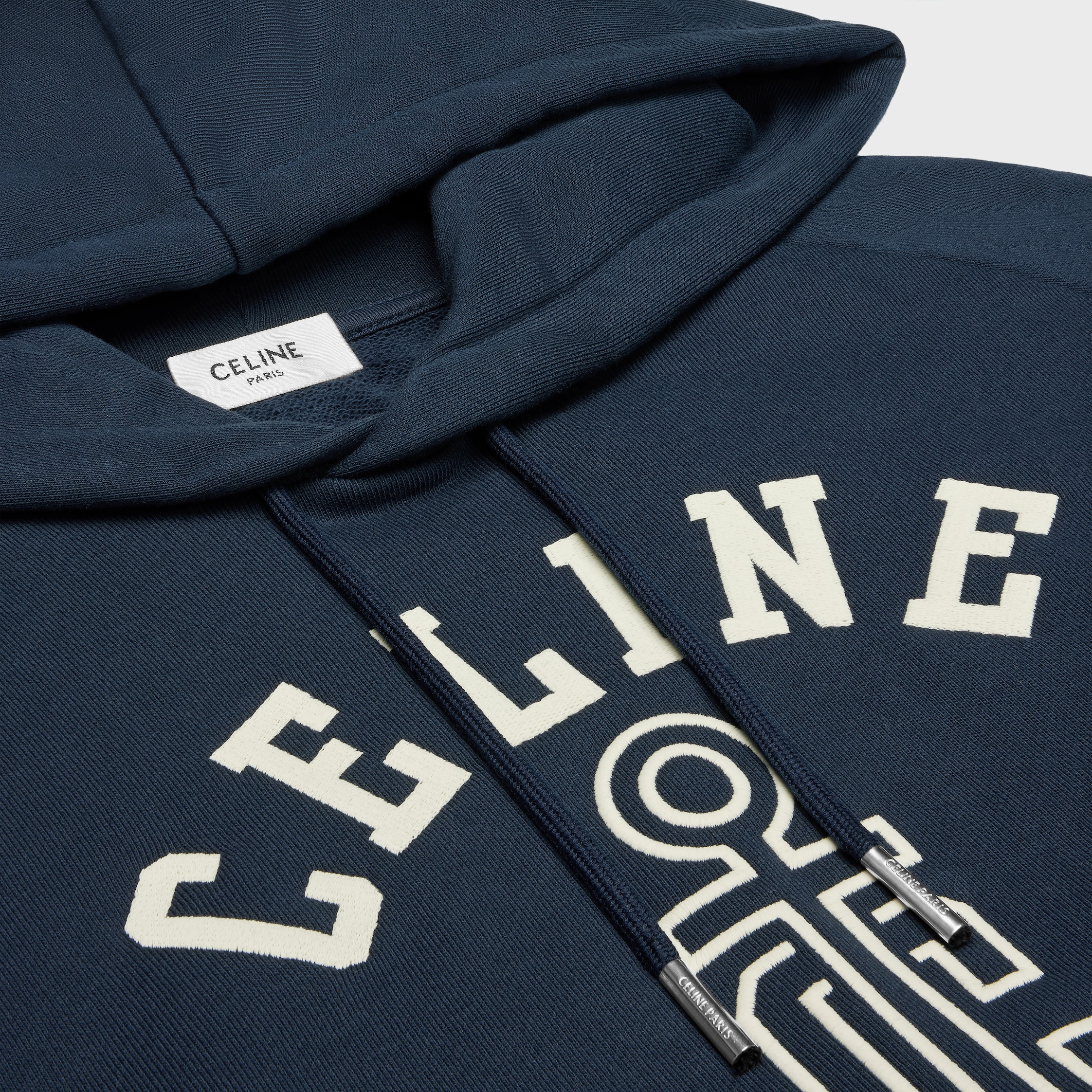 ★イラストタッチ★【CELINE】コットンフーディー ルーズフーディー / コットンフリース - ブラック / マルチ