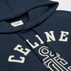 Celine船錨棉質抓絨70年代風格連帽衫 - 海軍藍 / 奶白色 -  - 3 | CELINE
