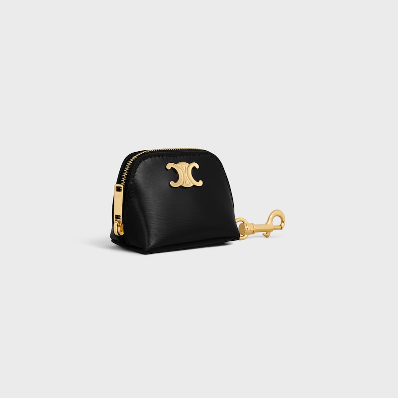CHARM MICRO TRIOMPHE DE PIEL DE BECERRO BRILLANTE - NEGRO - CHARMS Y ACCESORIOS - 1 | CELINE