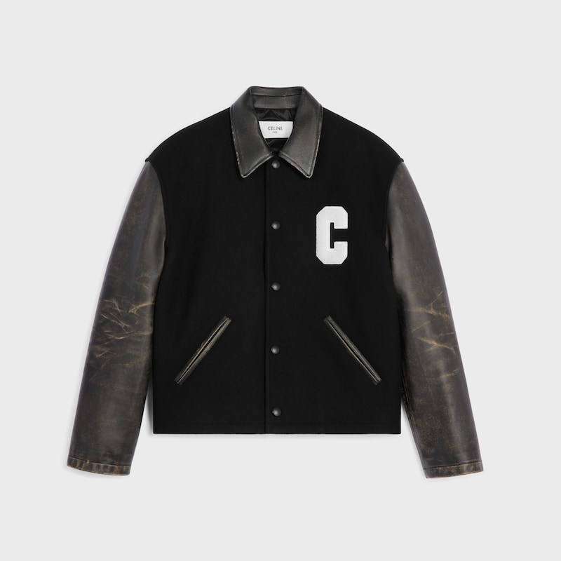 teddy jacket IN WOOL FELT - BLACK -  - 1 | CELINE