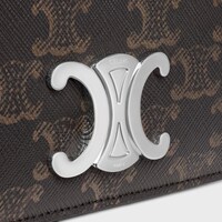 SMALL CROSSBODY BAG TRIOMPHE IN TRIOMPHE CANVAS AND CALFSKIN - BLACK - NEW COLLECTION MEN - 1 | CELINE